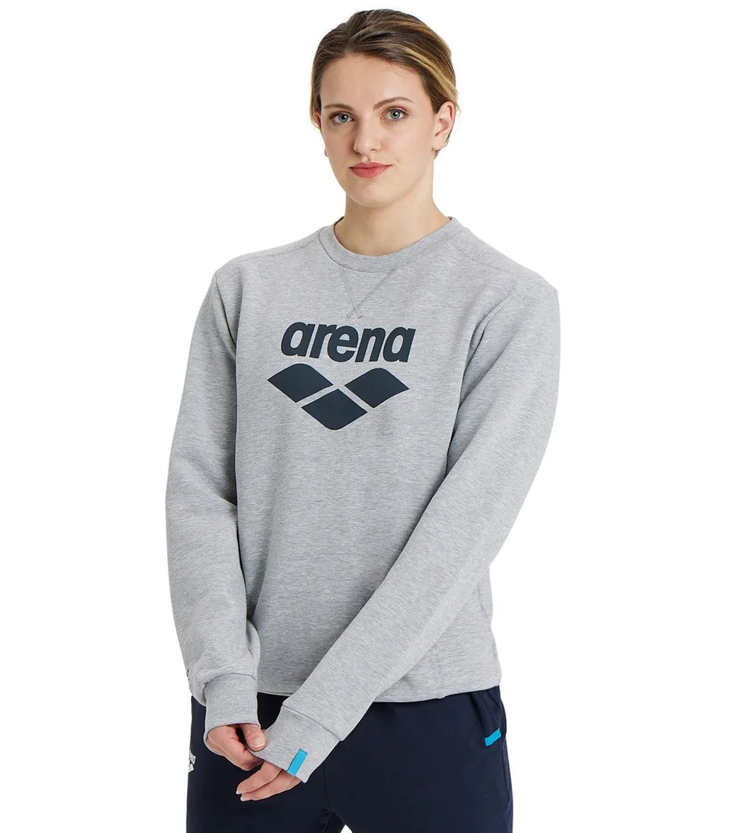 Arena Unisex Logo Crewneck Sweatshirt Medium Grey Heather