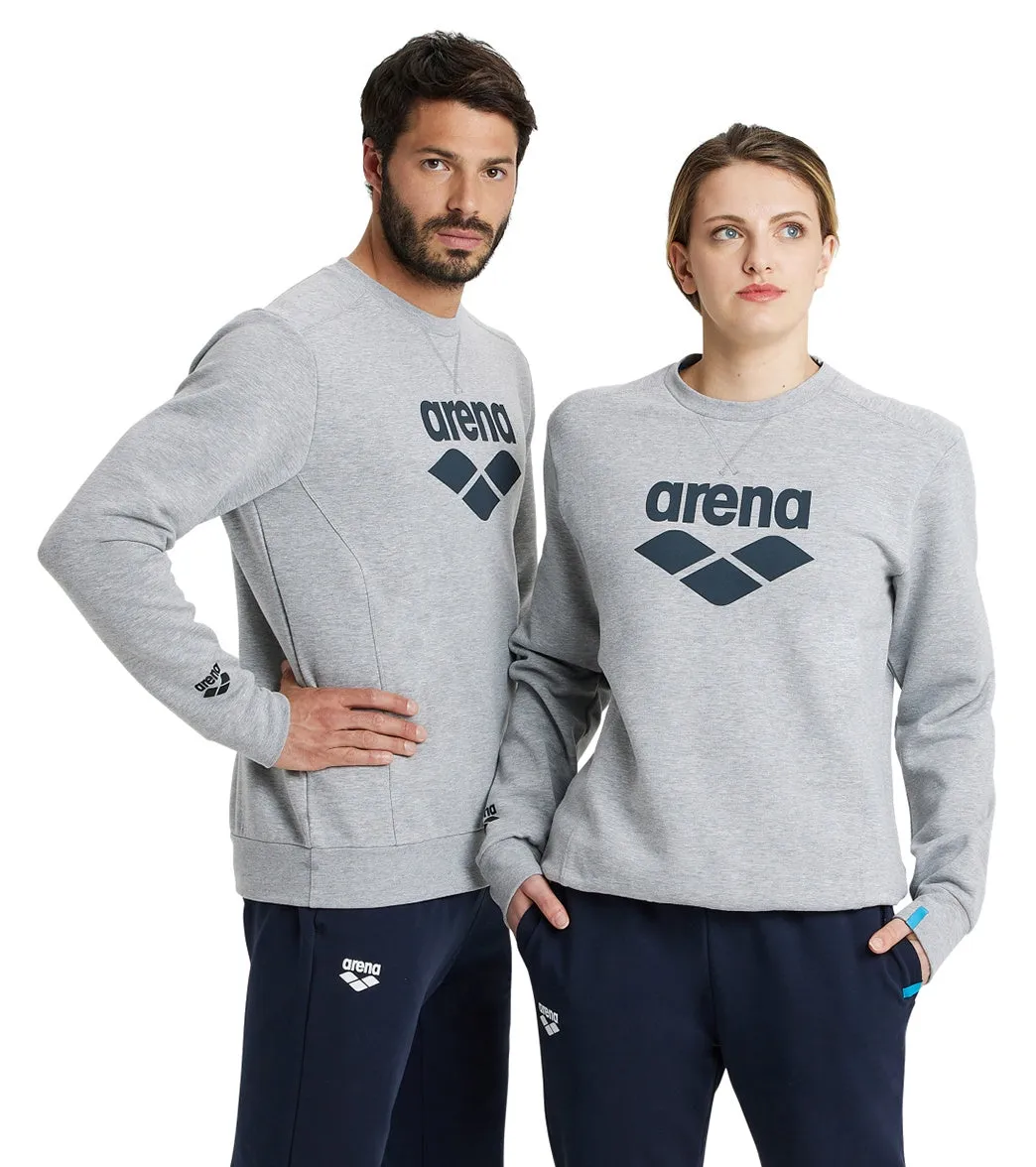 Arena Unisex Logo Crewneck Sweatshirt Medium Grey Heather