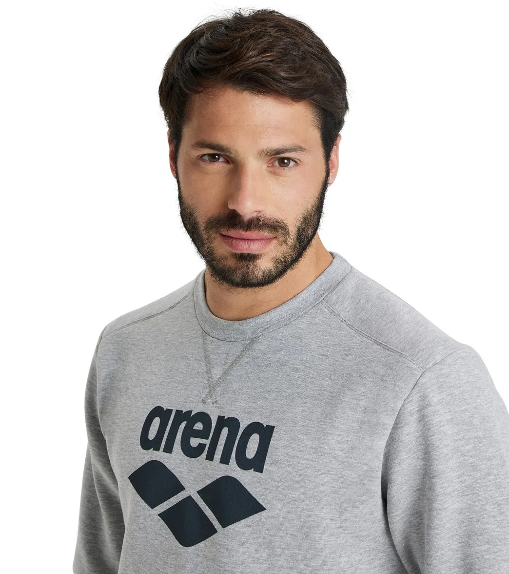 Arena Unisex Logo Crewneck Sweatshirt Medium Grey Heather