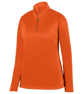 Augusta Sportswear Women's Wicking Fleece Quarter Zip Pullover Orange
