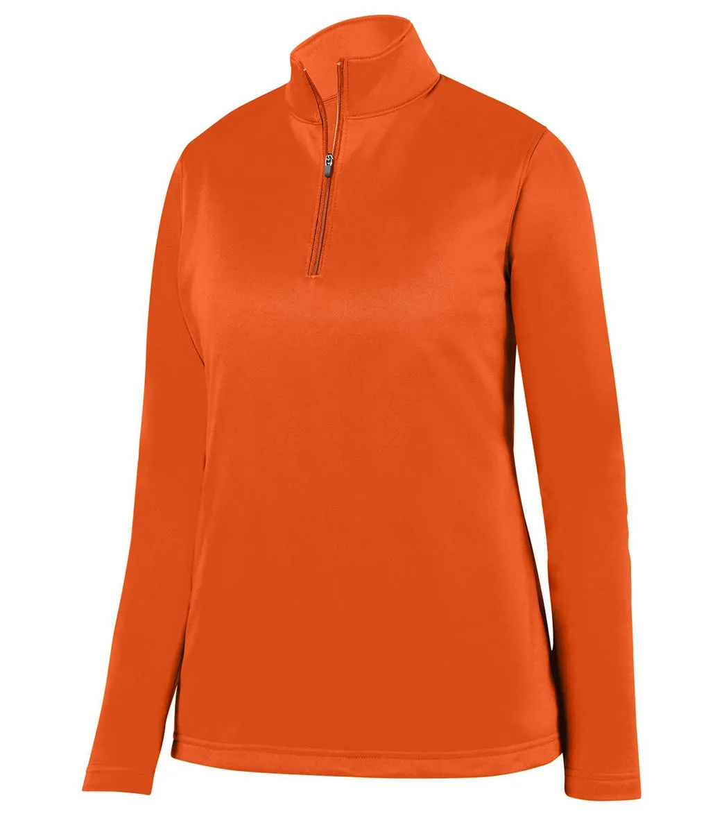 Augusta Sportswear Women's Wicking Fleece Quarter Zip Pullover Orange