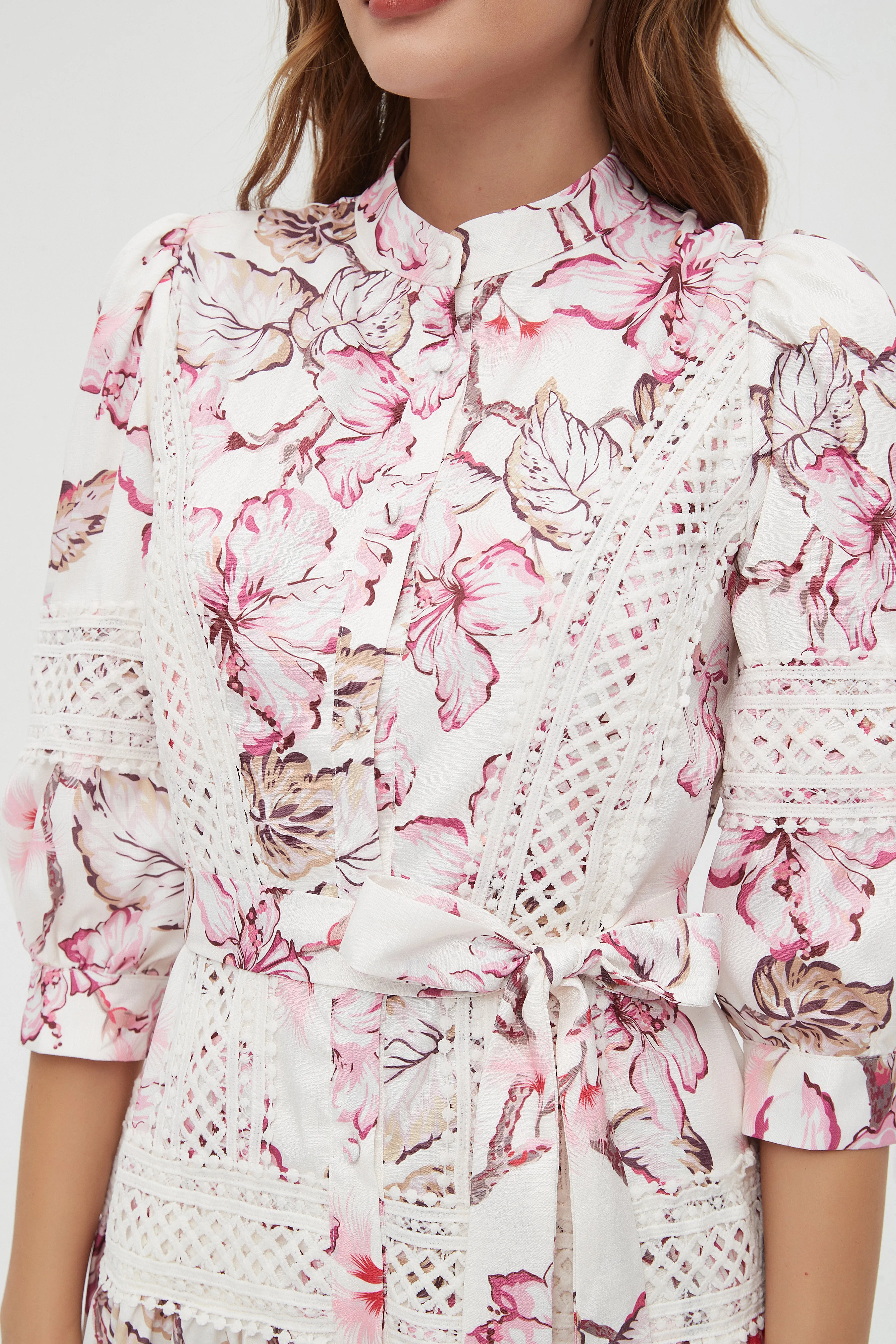 BELLAROSA FLORAL & LACE DRESS byMM