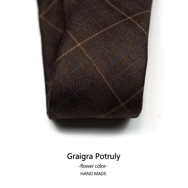 Houndstooth Neck Tie for Men Plaid Causal Formal Modern Style Necktie | XZ-102