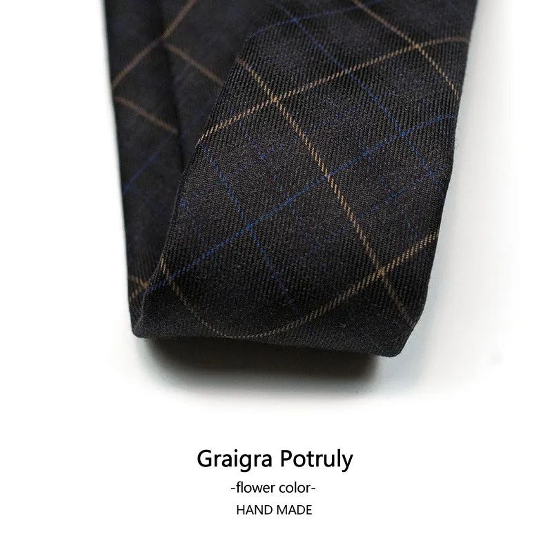 Houndstooth Neck Tie for Men Plaid Causal Formal Modern Style Necktie | XZ-102