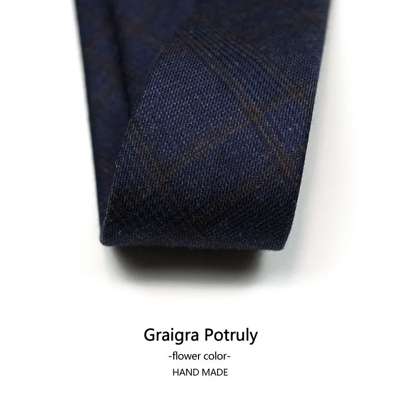 Houndstooth Neck Tie for Men Plaid Causal Formal Modern Style Necktie | XZ-102