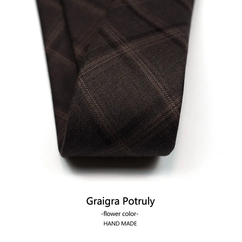 Houndstooth Neck Tie for Men Plaid Causal Formal Modern Style Necktie | XZ-102