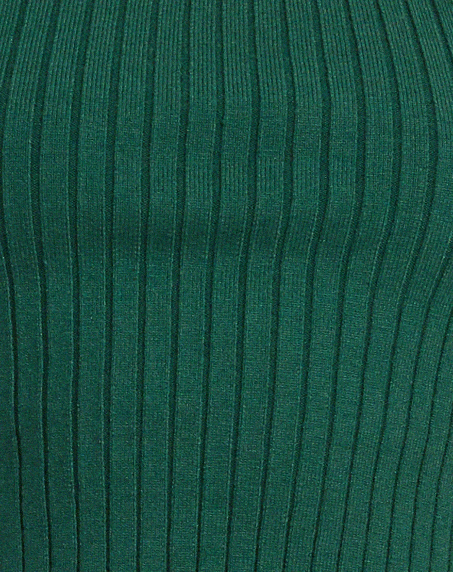 Morsche Cut Out Crop Top in Forest Green