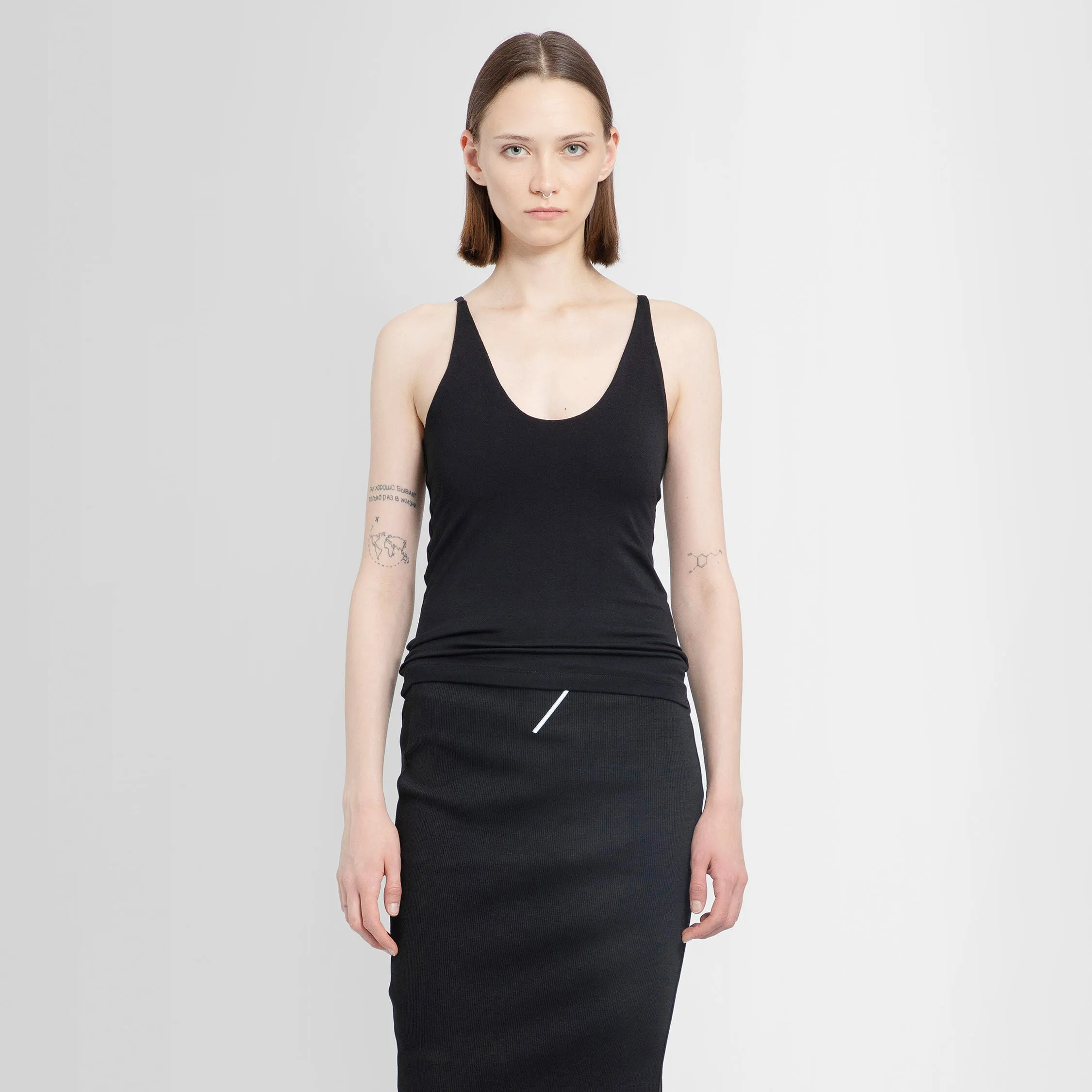 THOM KROM WOMAN BLACK T-SHIRTS & TANK TOPS